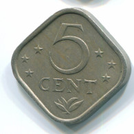 5 CENTS 1971 ANTILLES NÉERLANDAISES Nickel Colonial Pièce #S12186.F.A - Niederländische Antillen