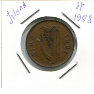 2 PENCE 1988 IRLANDE IRELAND Pièce #AN623.F.A - Irlande