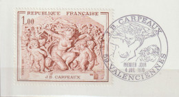 FRANCE : N° 1641 Oblitéré Sur Fragment TàD 1er Jour : 4.6.1970 à Valenciennes -(sculpture De J-B. Carpeaux) - - Used Stamps