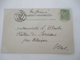1900 PARIS EXPOSITION BEAUX ARTS OBLITERATION LETTRE TIMBRE SAGE 5 C - 1877-1920: Semi Modern Period