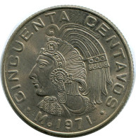 50 CENTAVOS 1971 MEXIQUE MEXICO Pièce #AH519.5.F.A - Mexiko