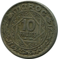 10 FRANCS 1952 MAROC MOROCCO Islamique Pièce #AH641.3.F.A - Morocco