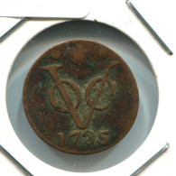 1735 HOLLAND VOC DUIT NIEDERLANDE OSTINDIEN NY COLONIAL PENNY #VOC1797.10.D.A - Indie Olandesi