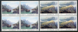 NORWAY 1974 Paintings Blocks Of 4 MNH / **.  Michel 681-82 - Unused Stamps