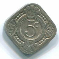 5 CENTS 1967 NIEDERLÄNDISCHE ANTILLEN Nickel Koloniale Münze #S12481.D.A - Niederländische Antillen