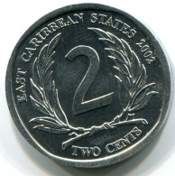 2 CENTS 2002 EAST CARIBBEAN UNC Coin #W10810.U.A - Caraibi Orientali (Stati Dei)