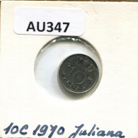 10 CENT 1970 NEERLANDÉS NETHERLANDS Moneda #AU347.E.A - 1948-1980 : Juliana