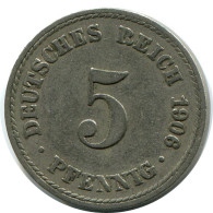 5 PFENNIG 1906 A ALLEMAGNE Pièce GERMANY #DB200.F.A - 5 Pfennig