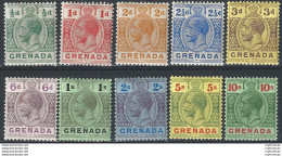 1913-22 Grenada Giorgio V 10v. MH SG N. 89/101 - Otros & Sin Clasificación