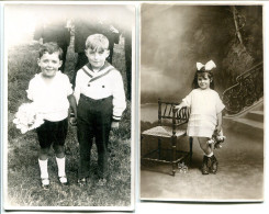 Photo Carte Ancienne LOT De 2 * Annotées Famille Popineau France Mariage Aôut 1932 Enfants Mouclier - Photographs