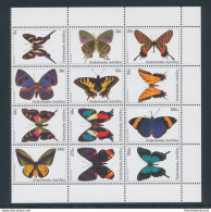 2003 Antille Olandesi - Fauna Farfalle - Catalogo Yvert N. 1337/48 - Blocco Di 12 Valori - MNH** - Papillons