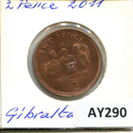 2 PENCE 2011 GIBRALTAR Münze #AY290.D.A - Gibraltar