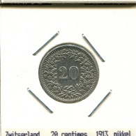 20 RAPPEN 1913 SUIZA SWITZERLAND Moneda #AS478.E.A - Sonstige & Ohne Zuordnung
