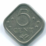 5 CENTS 1981 NETHERLANDS ANTILLES Nickel Colonial Coin #S12345.U.A - Netherlands Antilles