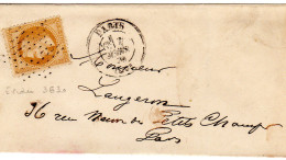 Paris - LSC Affr N° 28B Obl étoile évidée PL (n° 3630) Tàd PARIS (60) - 1849-1876: Classic Period