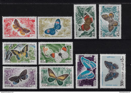 1965 Libano - Posta Aerea Yvert N. 332- 41- Farfalle - 10 Valori - MNH** - Farfalle