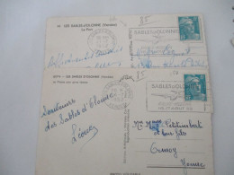 LOT DE 2 SABLES D OLONNE RALLYE MEETING FLAMME FLIER - 1921-1960: Modern Tijdperk