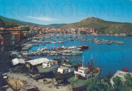 CARTOLINA  C14 PORTO ERCOLE,GROSSETO,TOSCANA-IL PORTO E PANORAMA-VACANZA,SPIAGGIA,BARCHE,BELLA ITALIA,VIAGGIATA 1974 - Grosseto