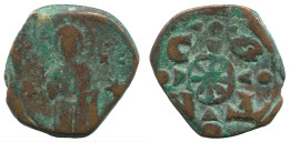 ANONYMOUS FOLLIS JESUS CHRIST 7.2g/25mm GENUINE BYZANTINE Coin #SAV1044.10.U.A - Bizantinas