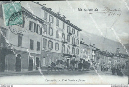 Az514 Cartolina Cannobio Hotel Savoia E Piazza Verbania Piemonte 1909 - Biella