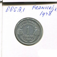 1 FRANC 1948 FRANKREICH FRANCE Französisch Münze #AN292.D.A - 1 Franc