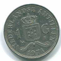 1 GULDEN 1971 NETHERLANDS ANTILLES Nickel Colonial Coin #S11988.U.A - Antille Olandesi