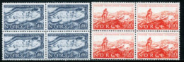 NORWAY 1973 Geographic Survey Blocks Of 4 MNH / **.  Michel 674-75 - Nuovi