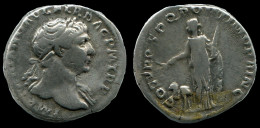 TRAJAN AR DENARIUS AD 103-111 Romano ANTIGUO Moneda #ANC12326.78.E.A - La Dinastía Antonina (96 / 192)
