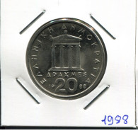 20 DRACHMES 1988 GREECE Coin #AK450.U.A - Griekenland