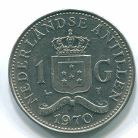 1 GULDEN 1970 ANTILLAS NEERLANDESAS Nickel Colonial Moneda #S11896.E.A - Niederländische Antillen