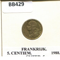 5 CENTIMES 1988 FRANCE Coin #BB429.U.A - 5 Centimes