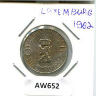 5 CENTIMES 1962 LUXEMBURGO LUXEMBOURG Moneda #AW652.E.A - Luxemburgo