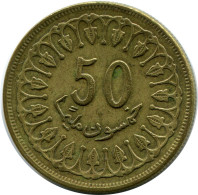 50 MILLIMES 1960 TÚNEZ TUNISIA Moneda #AR042.E.A - Tunisie