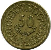 50 MILLIMES 1960 TÚNEZ TUNISIA Moneda #AR042.E.A - Tunesien