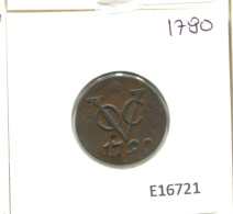 1790 UTRECHT VOC DUIT NIEDERLANDE OSTINDIEN Koloniale Münze #E16721.8.D.A - Niederländisch-Indien