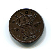 50 CENTIMES 1970 DUTCH Text BELGIQUE BELGIUM Pièce #BB386.F.A - 50 Cent