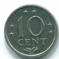 10 CENTS 1979 NETHERLANDS ANTILLES Nickel Colonial Coin #S13600.U.A - Niederländische Antillen