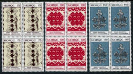 NORWAY 1973 Lapland Handicrafts Blocks Of 4 MNH / **.  Michel 668-70 - Nuevos