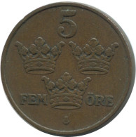 5 ORE 1909 SUECIA SWEDEN Moneda #AC431.2.E.A - Suède