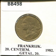20 CENTIMES 1982 FRANKREICH FRANCE Französisch Münze #BB498.D.A - 20 Centimes