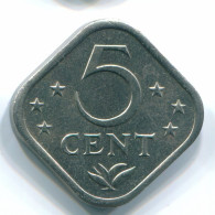 5 CENTS 1975 ANTILLES NÉERLANDAISES Nickel Colonial Pièce #S12256.F.A - Netherlands Antilles