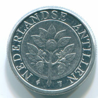 1 CENT 1996 NETHERLANDS ANTILLES Aluminium Colonial Coin #S13147.U.A - Antille Olandesi