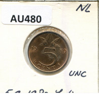 5 CENTS 1980 NIEDERLANDE NETHERLANDS Münze #AU480.D.A - 1948-1980: Juliana