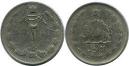 IRANÍ 2 RIALS 1961 / 1341 Islámico Moneda #AP210.E.A - Irán