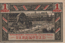 1 MARK 1920 Stadt ELBERFELD Rhine UNC DEUTSCHLAND Notgeld Banknote #PB155 - [11] Emissioni Locali