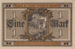 1 MARK 1918 Stadt ERBACH Hesse UNC DEUTSCHLAND Notgeld Banknote #PH892 - [11] Emissioni Locali