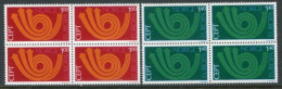 NORWAY 1973 Europa Blocks Of 4 MNH / **.  Michel 660-61 - Neufs