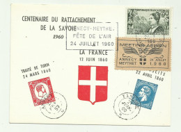 CENTENAIRE DU RATTACHEMENT DE LA SAVOIE 12 JUIN 1960 - NV FG - Sonstige & Ohne Zuordnung