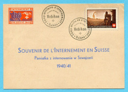 Souvenir De L'Internement En Suisse - Nebikon Mit Los Auf Rückseite - Documenten