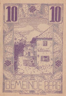 10 HELLER 1920 Stadt BERG IM ATTERGAU Oberösterreich Österreich Notgeld #PD734 - [11] Local Banknote Issues